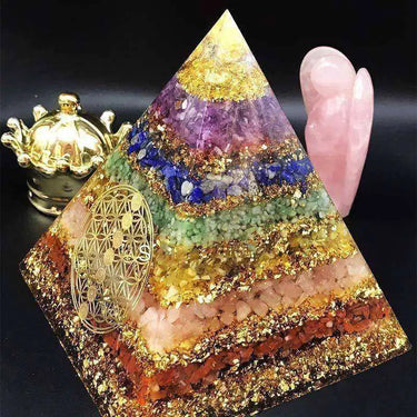 Chakra Healing Crystal Awakening Orgonite Pyramid